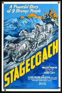f035 STAGECOACH S2 recreation one-sheet movie poster 2000 classic western!