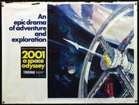 f005 2001: A SPACE ODYSSEY subway movie poster '68 Cinerama!