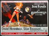 f006 BARBARELLA subway movie poster '68 Jane Fonda, Vadim