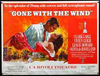 f009 GONE WITH THE WIND subway movie poster R68 Gable, Leigh