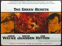 f013 GREEN BERETS subway movie poster '68 John Wayne, Janssen