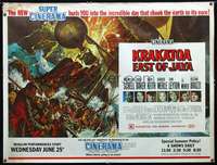 f010 KRAKATOA EAST OF JAVA subway movie poster '69 Cinerama!