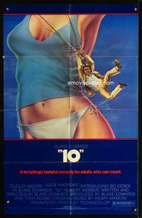 h004 '10' no borders one-sheet movie poster '79 sexy art of Bo Derek!