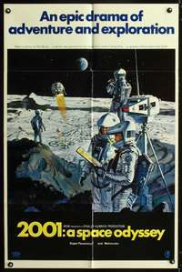 h001 2001: A SPACE ODYSSEY style B one-sheet movie poster '68 Stanley Kubrick sci-fi classic!