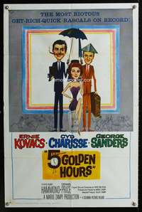 h341 FIVE GOLDEN HOURS one-sheet movie poster '61 Ernie Kovacs, Cyd Charisse, George Sanders