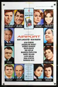 h017 AIRPORT one-sheet movie poster '70 Burt Lancaster, Dean Martin
