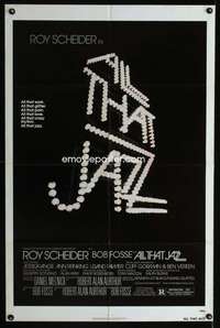 h019 ALL THAT JAZZ one-sheet movie poster '79 Roy Scheider, Fosse musical!