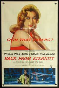 h041 BACK FROM ETERNITY one-sheet movie poster '56 ooh that Anita Ekberg!