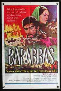 h065 BARABBAS one-sheet movie poster '62 Anthony Quinn, Silvana Mangano