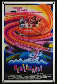 h085 BEATLEMANIA one-sheet movie poster '81 great artwork of The Beatles by Kim Passey!