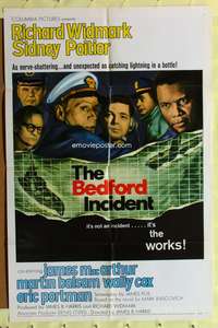 h090 BEDFORD INCIDENT one-sheet movie poster '65 Richard Widmark, Sidney Poitier