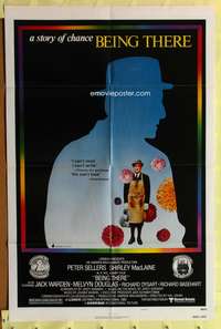 h095 BEING THERE style B one-sheet movie poster '80 Peter Sellers, Shirley MacLaine