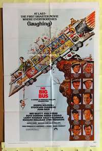 h105 BIG BUS one-sheet movie poster '76 great Jack Davis artwork!