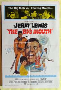 h114 BIG MOUTH one-sheet movie poster '67 wacky Jerry Lewis spy spoof!