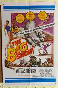 h116 BIG SHOW one-sheet movie poster '61 Esther Williams, circus!