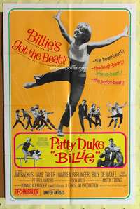 h120 BILLIE style A one-sheet movie poster '65 Patty Duke, Jim Backus, Jane Greer
