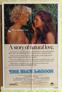 h132 BLUE LAGOON one-sheet movie poster '80 Brooke Shields, Chris Atkins