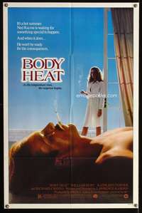 h137 BODY HEAT one-sheet movie poster '81 William Hurt, Kathleen Turner