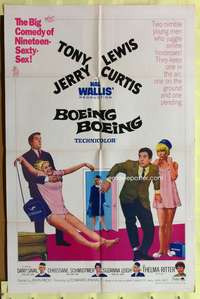 h138 BOEING BOEING one-sheet movie poster '65 Tony Curtis, Jerry Lewis