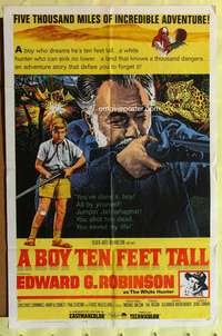 h148 BOY TEN FEET TALL one-sheet movie poster '65 Edward G. Robinson
