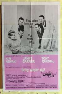 h149 BOYS' NIGHT OUT one-sheet movie poster '62 James Garner, sexy Kim Novak, Tony Randall