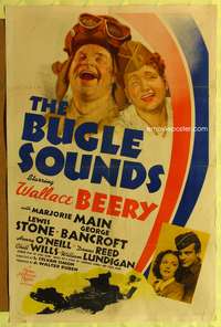 h154 BUGLE SOUNDS style C one-sheet movie poster '42 Wallace Beery, Marjorie Main