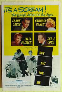 h159 BUT NOT FOR ME one-sheet movie poster '59 Clark Gable, Carroll Baker
