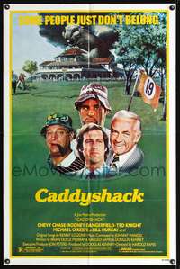 h164 CADDYSHACK one-sheet poster '80 Chevy Chase, Bill Murray, Rodney Dangerfield, golf classic!