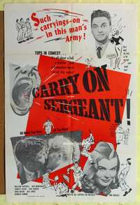 h191 CARRY ON SERGEANT one-sheet movie poster '59 English military sex!