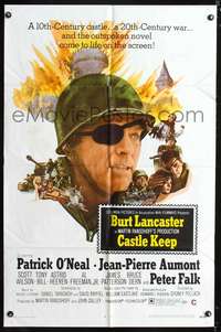 h195 CASTLE KEEP one-sheet movie poster '69 Burt Lancaster, World War II
