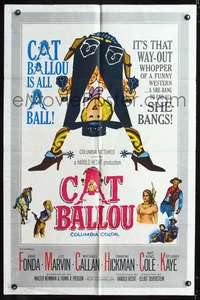 h196 CAT BALLOU int'l 1sh movie poster '65 classic Jane Fonda, Lee Marvin