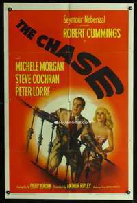 h203 CHASE one-sheet movie poster '46 Robert Cummings, Michele Morgan, film noir!