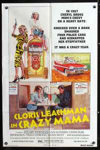 h234 CRAZY MAMA one-sheet movie poster '75 Jonathan Demme, Cloris Leachman, sexy art!