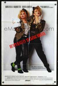 h255 DESPERATELY SEEKING SUSAN one-sheet movie poster '85 bad girls Madonna & Rosanna Arquette!