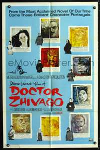 h265 DOCTOR ZHIVAGO style C pre-Awards one-sheet poster '65 David Lean English epic, Piotrowski art!