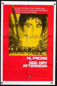h266 DOG DAY AFTERNOON int'l style B one-sheet movie poster '75 Al Pacino, Sidney Lumet