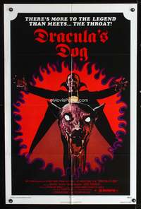 h277 DRACULA'S DOG one-sheet movie poster '78 Albert Band, wild vampire canine art!