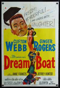 h278 DREAM BOAT one-sheet movie poster '52 Ginger Rogers, Clifton Webb