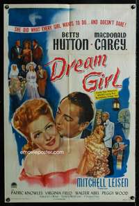 h279 DREAM GIRL one-sheet movie poster '48 Betty Hutton, Macdonald Carey