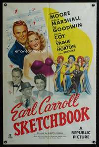 h285 EARL CARROLL SKETCHBOOK one-sheet movie poster '46 Constance Moore