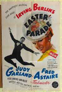 h287 EASTER PARADE style C one-sheet movie poster '48 Judy Garland, Fred Astaire, Irving Berlin