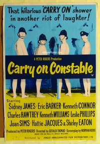h189 CARRY ON CONSTABLE English one-sheet movie poster '61 English police sex!