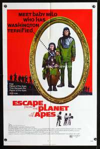 h310 ESCAPE FROM THE PLANET OF THE APES one-sheet movie poster '71 Roddy McDowall