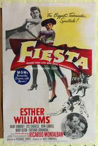h325 FIESTA one-sheet movie poster '47 sexy Esther Williams as female matador!