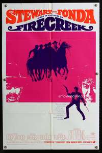 h329 FIRECREEK one-sheet movie poster '68 James Stewart, Henry Fonda