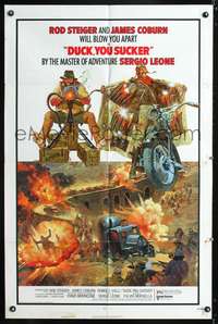 h336 FISTFUL OF DYNAMITE one-sheet movie poster '72 Sergio Leone, Duck You Sucker, Robert McGinnis!