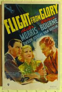h347 FLIGHT FROM GLORY one-sheet movie poster '37 pilot Chester Morris, Van Heflin, Whitney Bourne