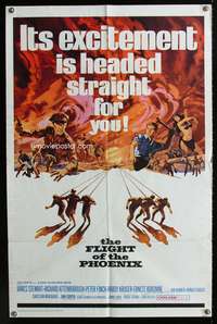 h348 FLIGHT OF THE PHOENIX one-sheet movie poster '66 James Stewart, Richard Attenborough