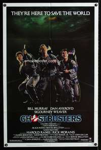 h369 GHOSTBUSTERS one-sheet movie poster '84 Bill Murray, Dan Aykroyd, Harold Ramis, Ivan Reitman
