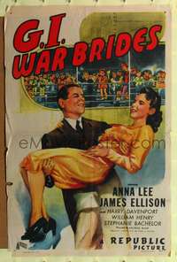 h362 G.I. WAR BRIDES one-sheet movie poster '46 World War II, Anna Lee, James Ellison